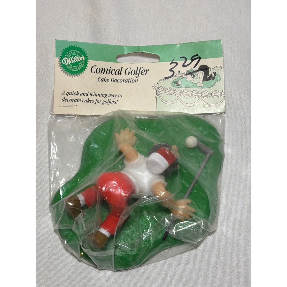 Vintage 1998 Wilton Comical Golfer Cake Decoration Topper 2113-2554 NIP